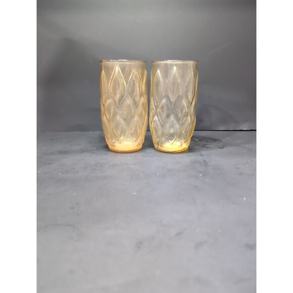 Anchor Hocking Smoke Brown Glasses, Madrid Tumblers Set of 2, Diamond MCM‎ 10oz - Picture 3 of 9